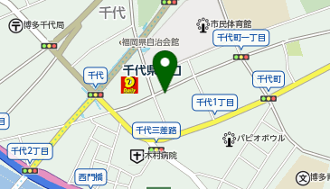 福岡市千代公民館の地図画像