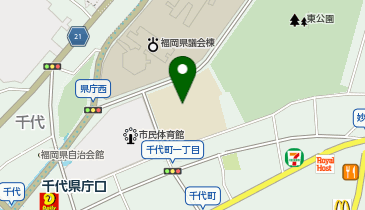 福岡市立千代小学校の地図画像