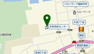 福岡市立中央市民センタ-の地図画像