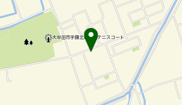 手鎌地区公民館の地図画像