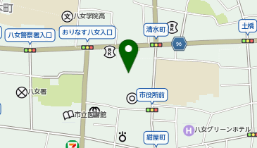 八女市役所の地図画像