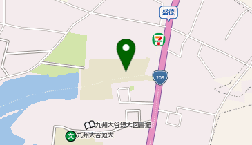 筑後北小学校体育館の地図画像