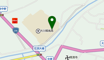 福岡県立大川樟風高等学校屋内運動場の地図画像