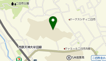 二日市中学校の地図画像