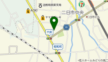 二日市コミュニティセンターの地図画像