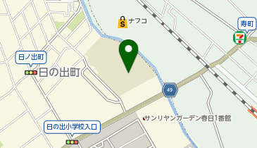 日の出小学校グラウンドの地図画像