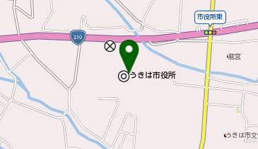 うきは市役所の地図画像