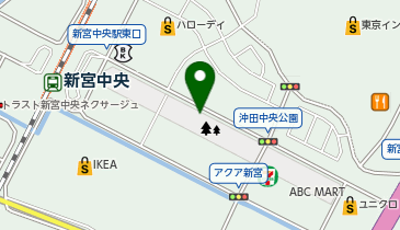 沖田中央公園の地図画像