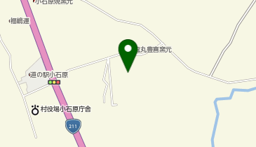 旧小石原小学校体育館の地図画像