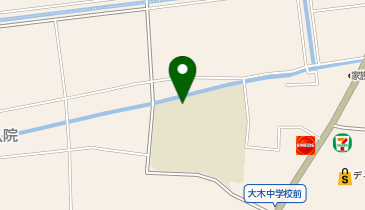 大木町柔剣道場の地図画像