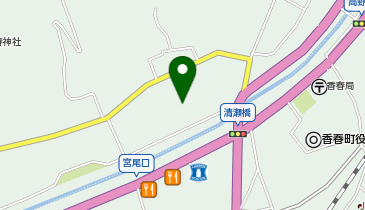 旧香春小学校の地図画像