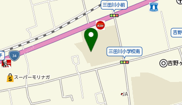 三田川小学校体育館の地図画像