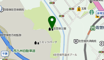 佐世保公園の地図画像
