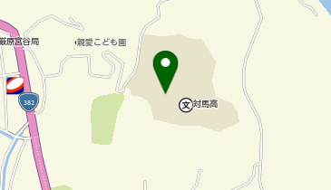 対馬高等学校体育館の地図画像