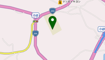 西彼北小学校体育館の地図画像