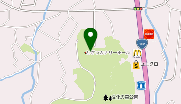 とぎつカナリーホールの地図画像