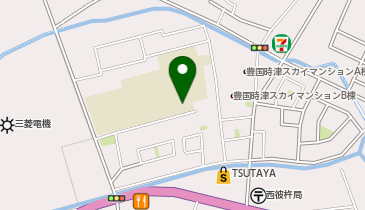 時津中学校体育館の地図画像