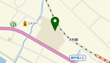彼杵中学校体育館の地図画像