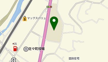 佐々中学校グラウンドの地図画像