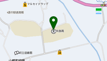 矢部高校第2体育館の地図画像