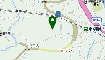 旧浜脇中学校の地図画像