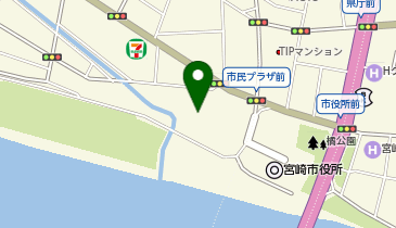 宮崎市役所(会議室棟)の地図画像