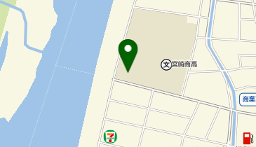 宮崎県立宮崎商業高等学校の地図画像