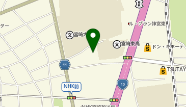 宮崎市青少年プラザ体育館の地図画像