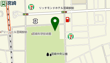 宮崎市総合体育館の地図画像