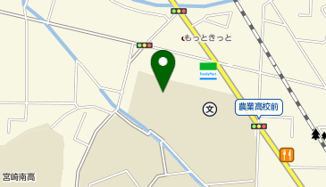 宮崎県立宮崎農業高等学校の地図画像