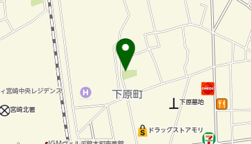 下原街区公園の地図画像