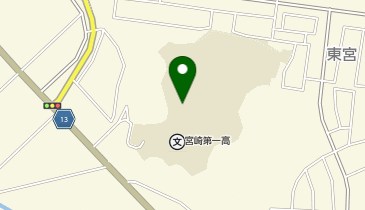 宮崎第一中学高校グラウンドの地図画像