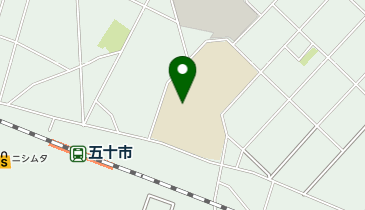 五十市中学校体育館の地図画像