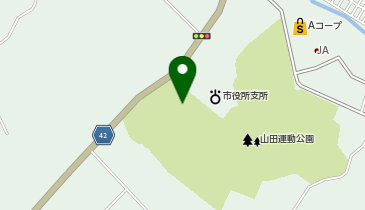 山田体育館の地図画像