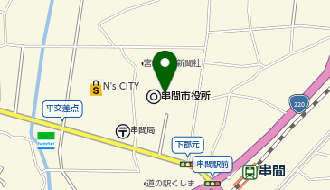 串間市役所の地図画像