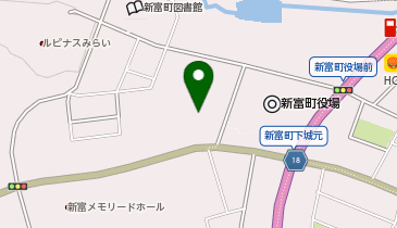 新富町体育館の地図画像