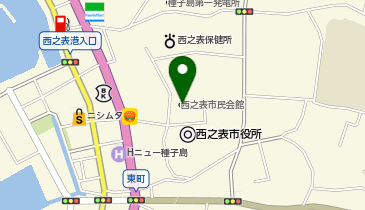 西之表市民会館の地図画像