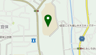 ゆたか小学校グラウンドの地図画像