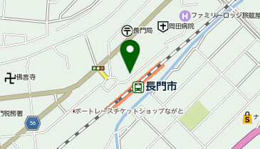 長門警察署長門市駅前交番の地図画像