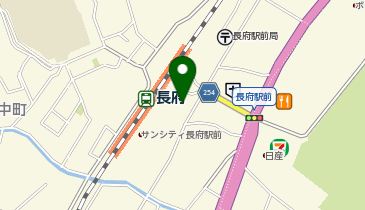 長府警察署長府駅前交番の地図画像