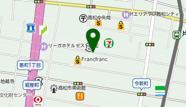 高松北警察署丸亀町交番の地図画像