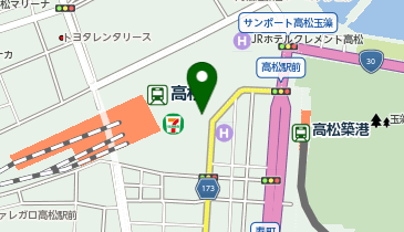 高松北警察署高松駅前交番の地図画像