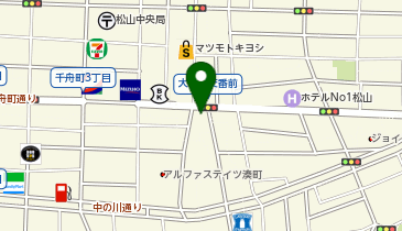 松山東警察署大街道交番の地図画像