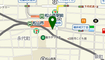 松山東警察署市駅前交番の地図画像