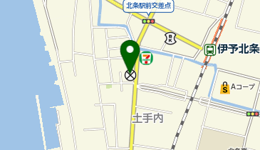 松山西警察署北条交番の地図画像