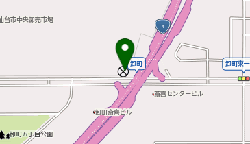 若林警察署卸町交番の地図画像