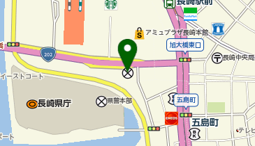 長崎警察署長崎駅前交番の地図画像