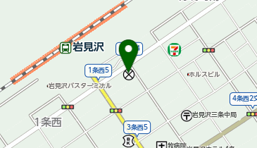 岩見沢警察署駅前交番の地図画像