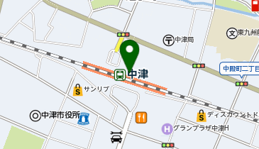 中津警察署中津駅交番の地図画像