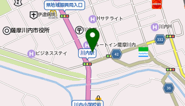 薩摩川内警察署川内中央交番の地図画像